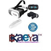 OkaeYa 3D Vr Box,Virtual Reality Headset Version 2.0 With Bluetooth Wireless Remote Controller (Assorted Colour)